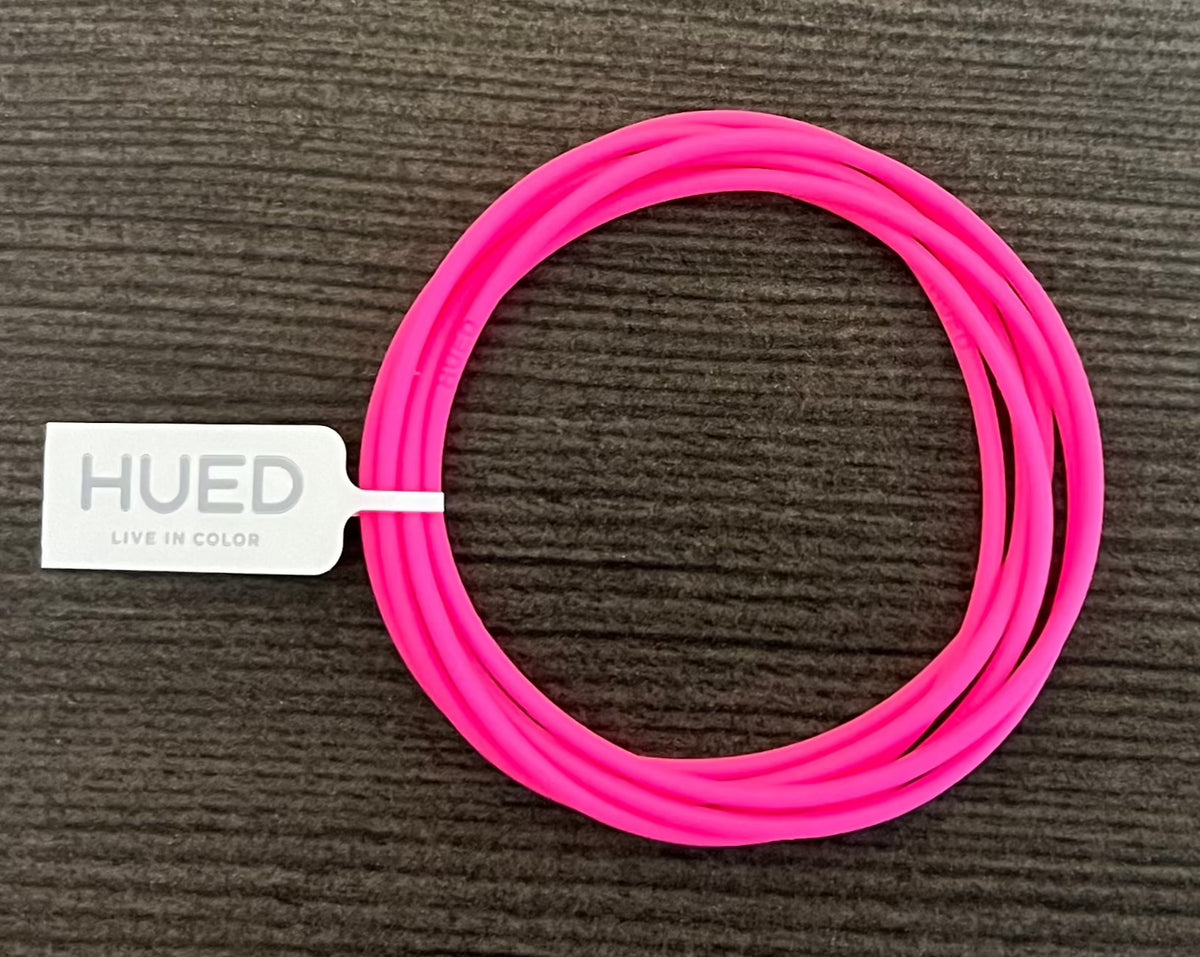 Sangria Sunset Neon Pink Jelly Bracelets by Hued Bracelets