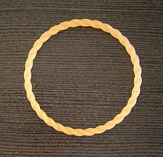 Orange Glitter Twist Bracelet