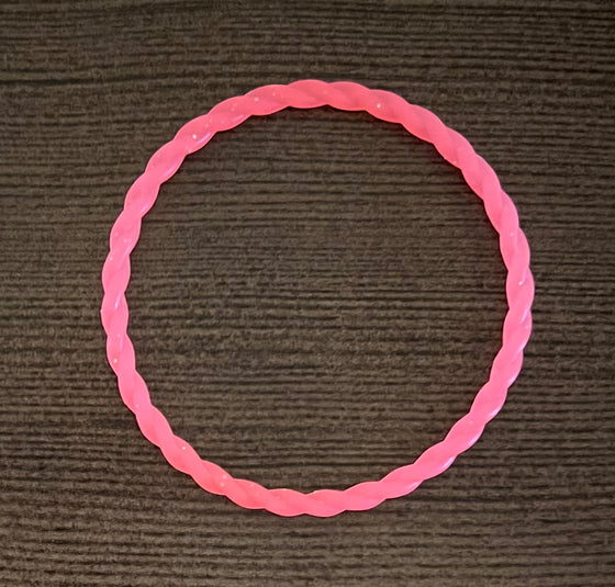 Pink Glitter Twist Bracelet
