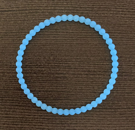 Blue Glitter Beaded Bracelet