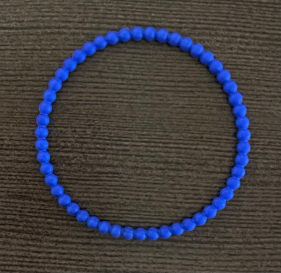 Blue Sapphire Metallic Beaded Bracelet