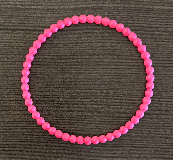 Pink Sapphire Metallic Beaded Bracelet