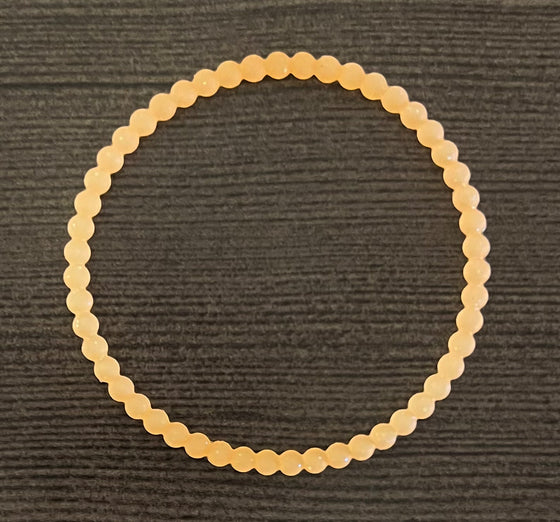 Orange Glitter Beaded Bracelet