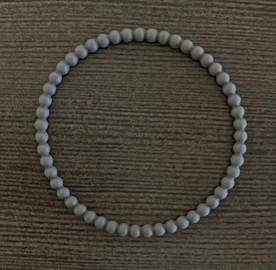 Dark Gull Grey Beaded Bracelet
