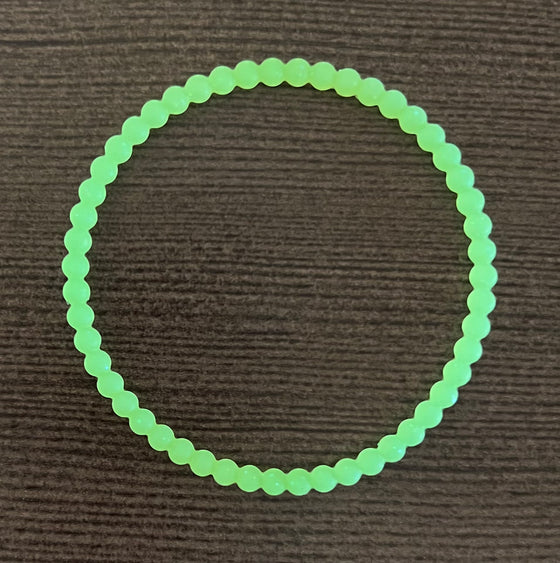 Green Glitter Beaded Bracelet