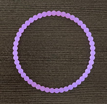  Purple Glitter Beaded Bracelet