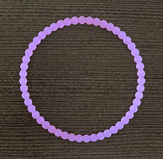 Purple Glitter Beaded Bracelet