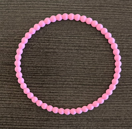 Pink Peony Beaded Bracelet