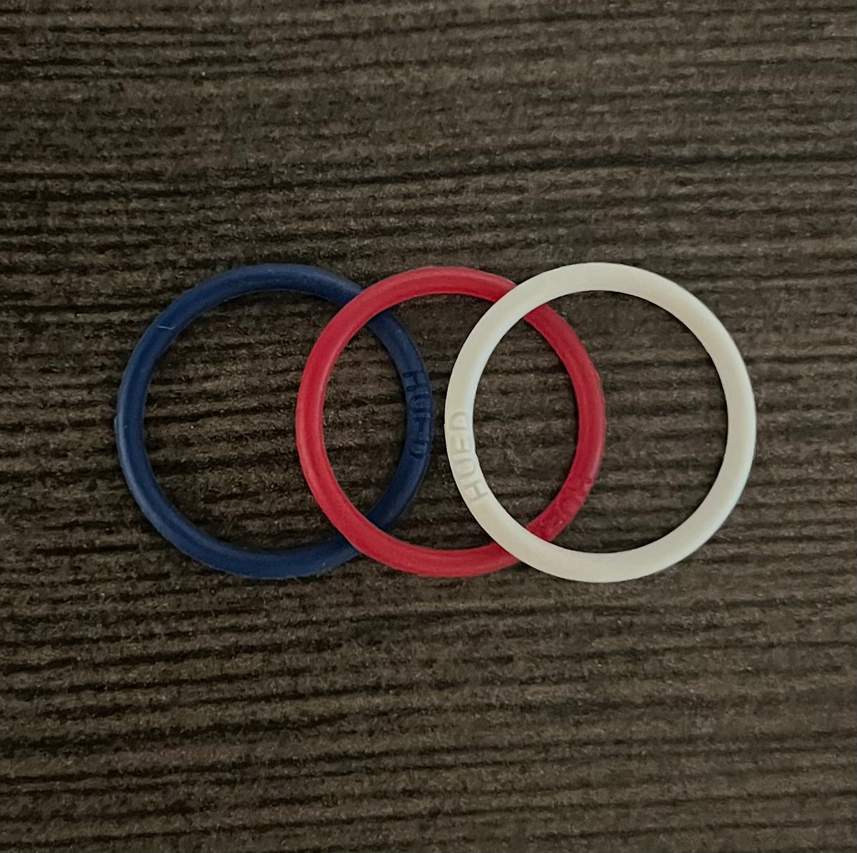 Old Glory Silicone Stacking Rings by Hued Bracelets