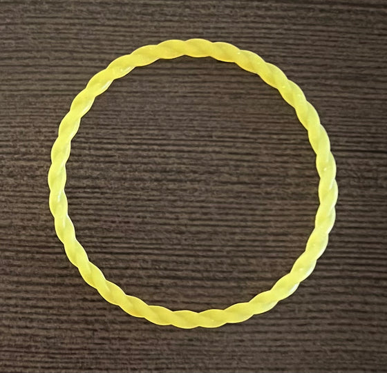 Yellow Glitter Twist Bracelet