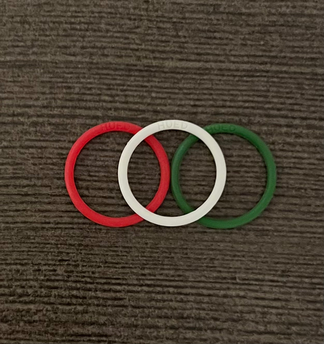 Vintage Christmas Silicone Stacking Rings by Hued Bracelets