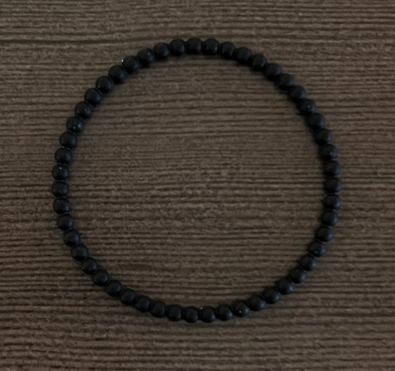 Black with Neon Glitter Beaded Bracelet