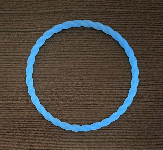 Blue Glitter Twist Bracelet