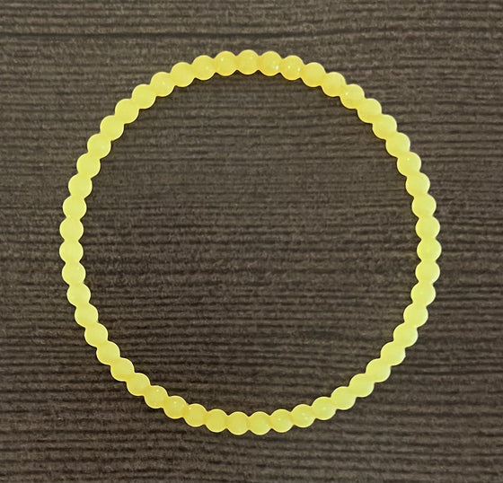 Yellow Glitter Beaded Bracelet