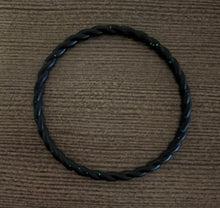  Black with Neon Glitter Twist Bracelet