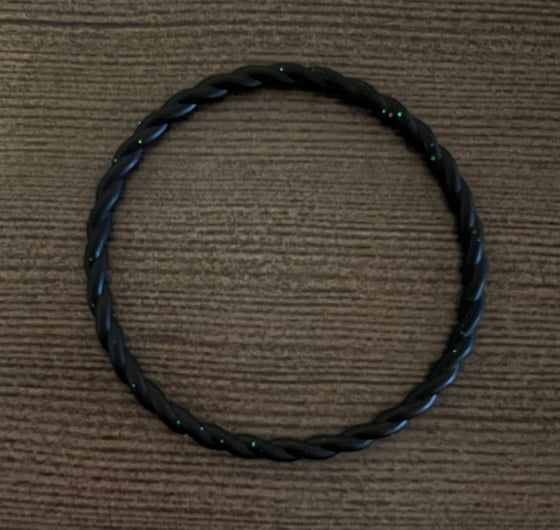 Black with Neon Glitter Twist Bracelet
