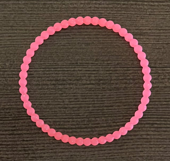 Pink Glitter Beaded Bracelet