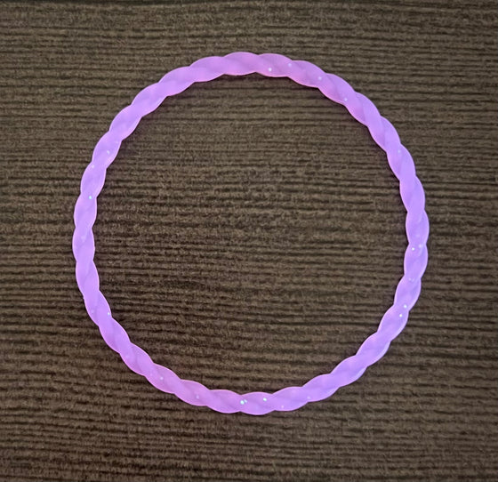 Purple Glitter Twist Bracelet